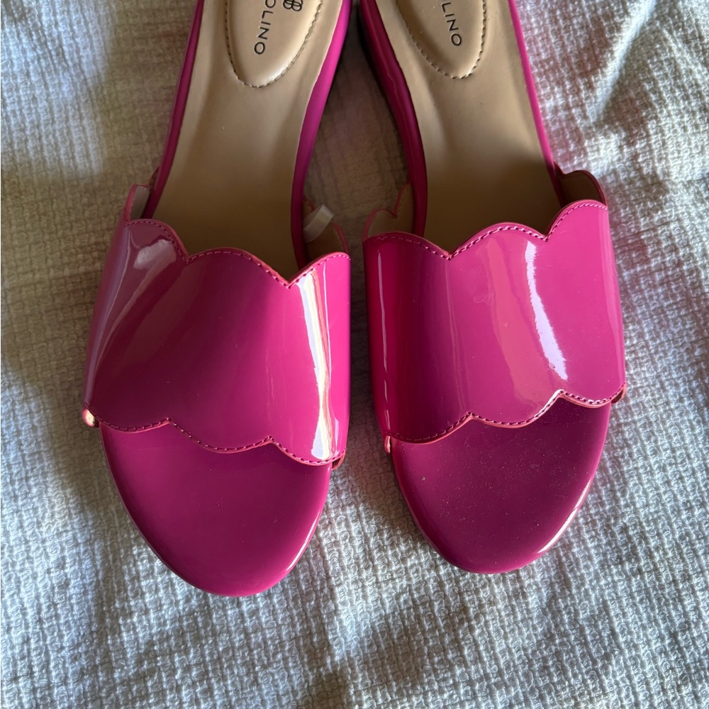 Aldo Women's Vibrant Pink Scalloped Sandals